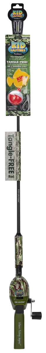 best fishing reel for first time kids Green Camo Tangle-Free Combo 6'6