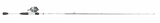 Side view of Profishiency Shadowcast Spincast Combo showcasing spincast reel, foam handle, and rod guides on white background