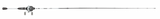 Side view of Profishiency Shadowcast Spincast Combo showing full-length rod with closed-face spincast reel on white background