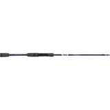 Side view of Profishiency Krazy Kool spinning rod showcasing cork split grips and stainless steel guides on white background