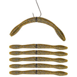 Top view of Dudley's pre-rigged bass kit showing a hooked green pumpkin goby worm and five matching unrigged worms