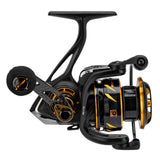 Black-and-gold spinning fishing reel with magnesium frame and foam handle knob, labeled 10+1BB