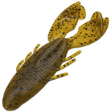 Green pumpkin soft-plastic flipping bait (craw) with black flakes