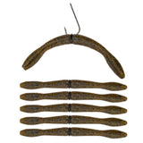 Five pre-rigged green pumpkin soft-plastic stick baits with violet flakes; one shown rigged on a hook