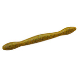 Wackyworm soft-plastic fishing lure, Sungill color, ribbed stickbait