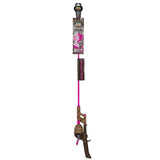 KID CASTERS pink leopard-print Tangle-FREE Rod and reel for kids, packaged with lure and wrist strap