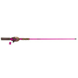 KIDCASTERS pink tangle-free kid's rod with leopard-print grip and closed-face reel