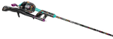 Angled view of Profishiency Krazy 3 Tangle-Free rod and pre-spooled reel showing inline tangle-free line design on white background