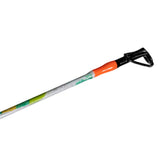 Spinning rod tip with orange grip wrap and black top guide