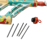Krazy Pocket combo handle close-up with five stainless hinge pins and a red threaded plug