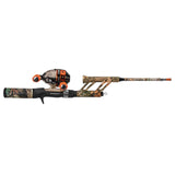 Profishiency Pocket Combo rod and baitcasting reel in Realtree camo, reel retracted