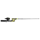 Pocket-sized baitcasting rod and reel with splat-green camo handle, Profishiency logo visible