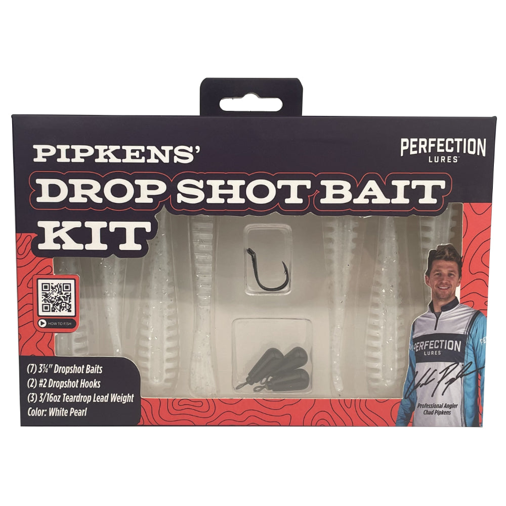 Pipkens Drop Shot Bait Kit White Pearl Copy