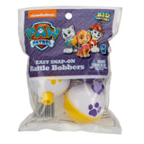 PAW PATROL EASY SNAP-ON Rattle Bobbers 4+ nickelodeon KID CASTERS; packaged girl's rattle bobbers with purple paw print