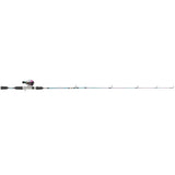 Profishiency marble spincast rod and reel, full side view