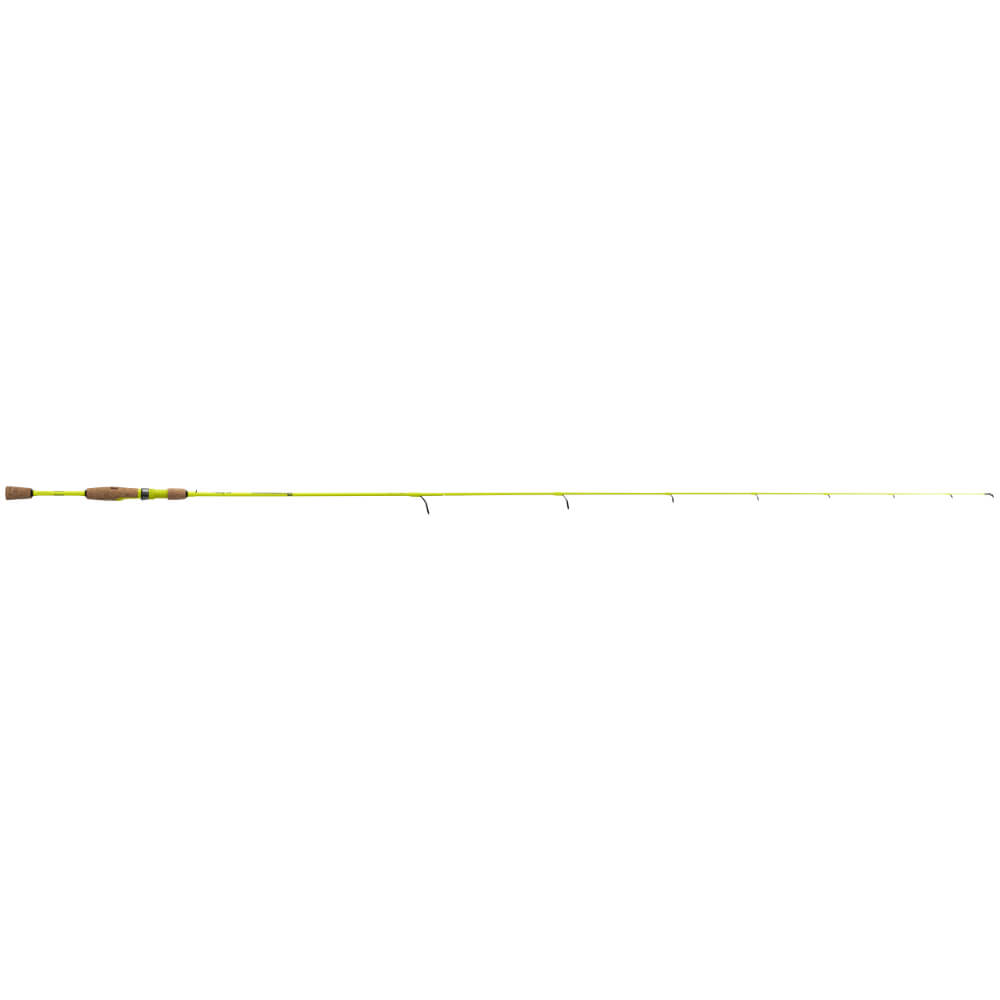 Profishiency Flashspin ultralight spinning rod, full side view with cork handle