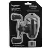 Profishiency Sniper reel SNIPERREEL-C in blister pack back showing reel, feature bullets and barcode; Anything Possible brand