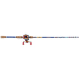 Profishiency Krazy Rizz baitcast combo with a black reel and rod, designed for versatile fishing, shown from a top view.