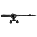 Profishiency Premium Baitcast Pocket Combo with black reel and rod, compact design, displayed from top view.