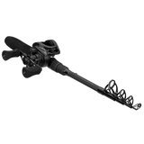 Black Profishiency Premium Baitcast Pocket Combo with reel and rod, compact design for versatile fishing.