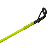 Neon chartreuse baitcast rod tip with black single-foot guide