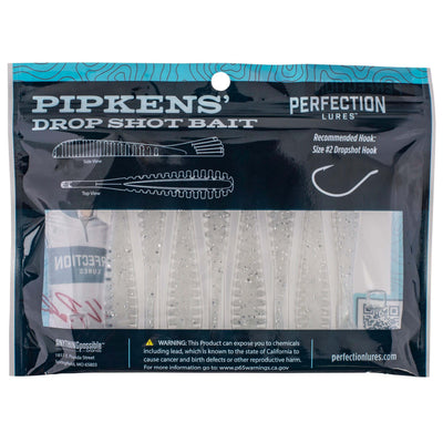 Front view of Perfection Lures Pipkens drop shot bait package