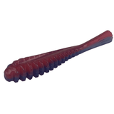 Angled view of Profishiency Pipkens 3.75-inch Drop Shot bait showing ribbed body and vertical tail, Morning Dawn on white