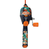 NERF KID CASTERS fishing reel with orange handle and patterned grip showing 10 and 5 POINTS