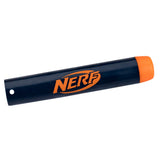 Dark blue foam tube with orange cap and NERF logo