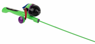 Angled view of Teenage Mutant Ninja Turtel youth fishing kit