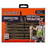 Perfection Lures Dudley's Pre-Rigged Wacky pack, Green Pumpkin Violet, Dudley Approved