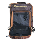 PROFISHIENCY sling bag with open front compartment, zip pocket and key clip