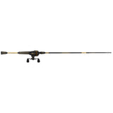 Black-and-gold Sniper CB baitcasting rod with low-profile reel