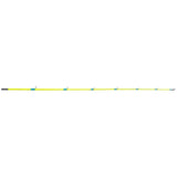 Hi‑viz yellow fishing rod section with blue guide wraps, 2-piece