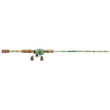 Krazy2 spincast fishing rod with matching reel and cork handles, full-length product view