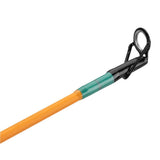 Krazy 3 spincast rod tip with black guide, green thread wrap and orange blank