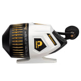 Profishiency Sniper Spincast Reel in white, compact fishing reel with ergonomic design, ideal for beginner and experienced anglers.