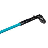 Blaze Spin combo fishing rod tip and first line guide — turquoise shaft with black tip.