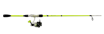 Profishiency DRIP Spinning Combo in white and green, featuring a fishing rod and reel setup for versatile angling.