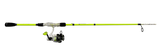 Profishiency DRIP spinning combo in white and green, featuring a sleek design and durable construction for fishing enthusiasts.
