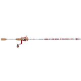Profishiency Krazy Americana Spinning Combo with colorful fishing lures and spinning reel for freshwater fishing.
