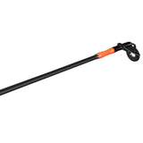 Black spinning rod tip section with orange wrap and line guide, replacement tip for spinning rods