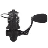 Right-side view of Profishiency Tiny Spinning Reel showing EVA foam handle knob, bail arm, and spool on white background