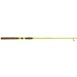 Neon yellow Flashspin all-purpose spinning rod with cork split-grip handle