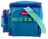 Blue-and-teal tackle bag labeled PROFISHIENCY with front pockets and adjustable shoulder strap