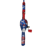 Profishiency Americana Tangle-FREE Combo fishing poles with smooth handles, designed to prevent tangling during fishing.