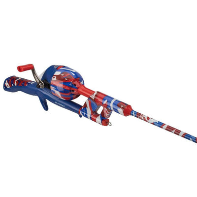 Profishiency Americana Tangle-Free Combo poles with angled design, ideal for smooth fishing experience and easy line handling.