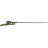 Green camo Profishiency tangle-free poles with a side full view, highlighting their design and build for fishing.