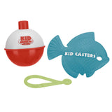 Anything Possible Kid Casters bobber, fish lure, and connector; KID CASTERS and PROFISHIENCY logos visible