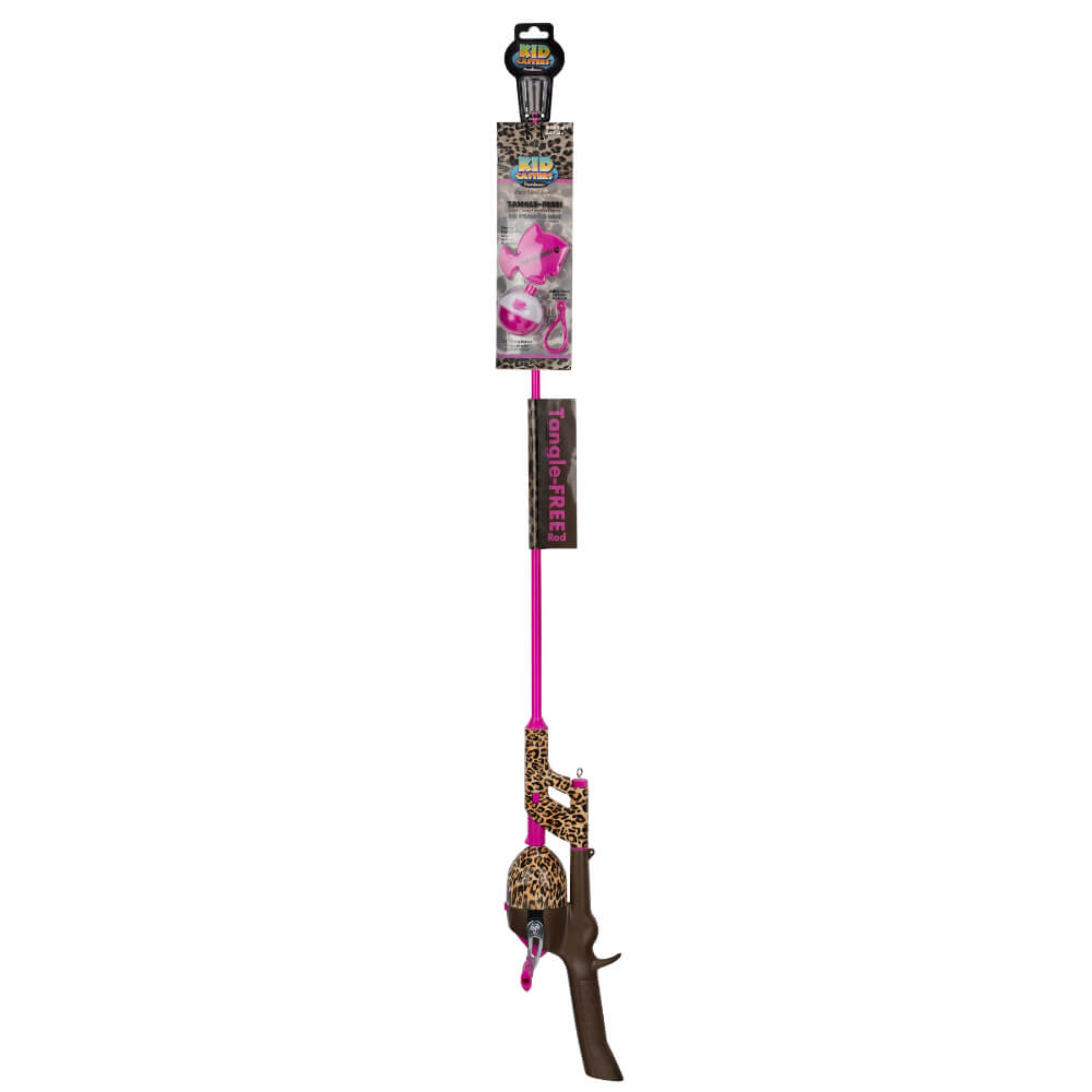 cheetah print fishing pole Snow Leopard Ice High-Performance Poles Posh Poles The Kid Casters No Tangle Combo comes equipped with a 34 inline rod and reel combo Kid Casters Leopard Tangle-Free Fishing